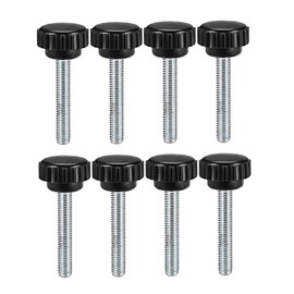 uxcell M6 x 40mm Male Thread Knurled Clamping Knobs Grip Thumb Screw on Type 8 Pcs