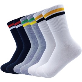 MK SOCKS 6 PCS Sets Premium Cotton Athletic Sports Running Retro Cute Matching School Crew Socks For Men/Women