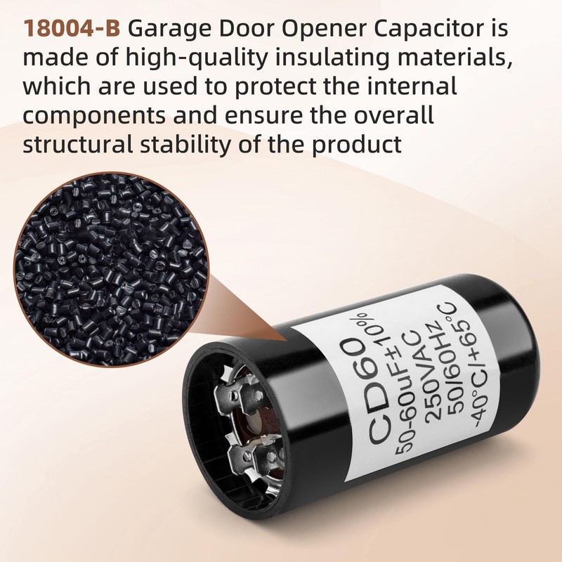 X-18004-b Capacitor Compatible with Genie 18004B Garage Door Opener Motor,