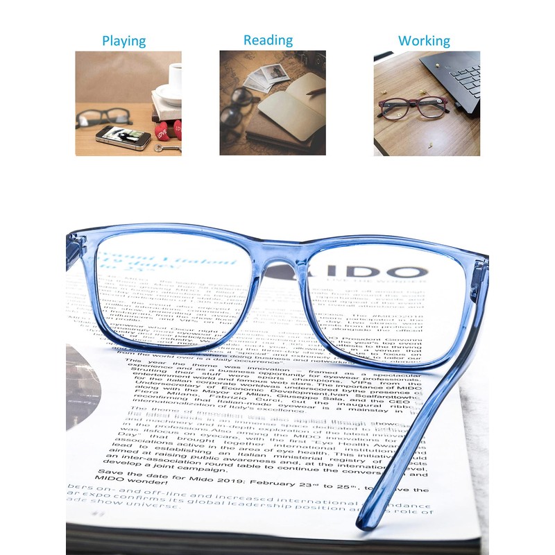 OLOMEE Large Reading Glasses Men +0.75 Oversized Square Wide Sunglasses