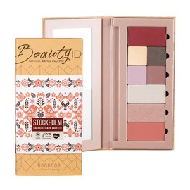 Benecos Beauty ID Refill Palette Stockholm - Equipped Makeup Palette with Eyeshadow, Lip & Cheek Balm, Blush & Highlighter - Refillable - Vegan Natural Cosmetics