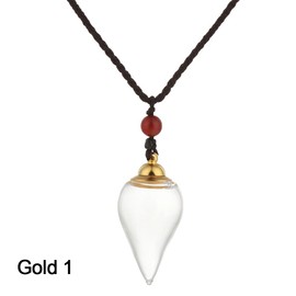 925 Sterling Silver Blood Vial Necklace For Women and Men - Glass Pendant Perfume Bottle Necklace - Water Container Jar Necklaces For Liquid Oil Diffuser Jewelry