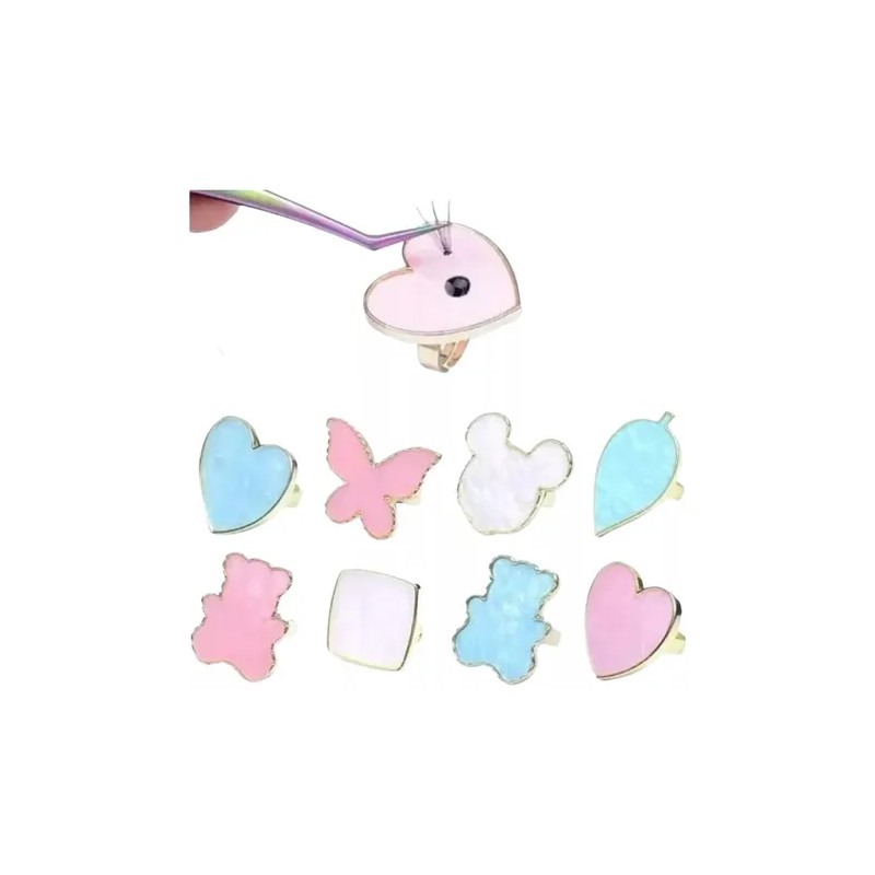 Anillos Pegamento Extensin De Pestaas Piedra Jade 3pz Full Modelos