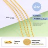 Swpeet 3Pcs Gold 120" Metal Ceiling Fan Pull Chain Extension