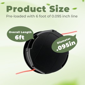 TOSRWGLL 99944200907b Trimmer Head Replacement for Echo Speed Feed 400 Heads, Weed Eater Head Compatible with Echo SRM 225, 230, 2320T, 2620