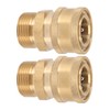 2Pcs Pure Copper M22 High Pressure Washer Fitting Adapter 3/8