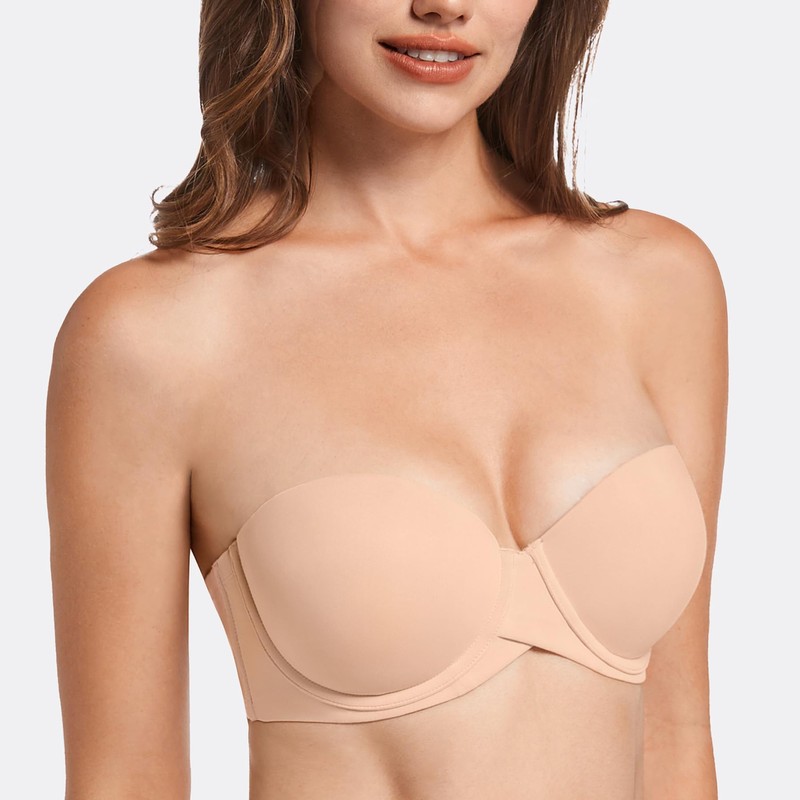 MELENECA Women’s Heavy Padded Convertible Multiway Underwire Push Up Strapless