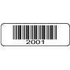 1000 Numbered Labels, Pre Printed Serial Barcodes 1-1/2" x 1/2"