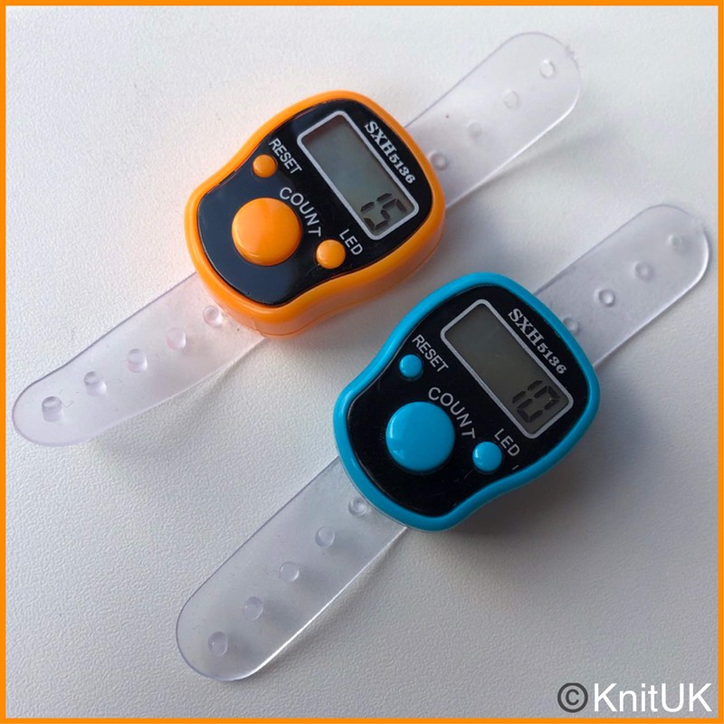 KnitUK Tally Counter - LED Backlight. Pack of 2. Turquoise