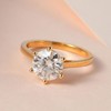 TJC Moissanite Solitaire Ring for Women Engagement Ladies Rings in