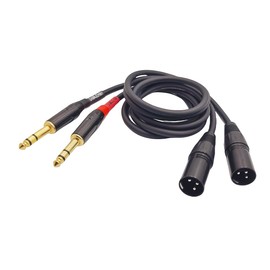 Sam&Johnny 1/4 to XLR Male, XLR to 1/4" Stereo Balanced Converter Adapter Cable, 6.35mm Microphone Stereo Audio Cable for Preamplifier, Guitars, Mixer, Patch Bays - 2Packs 3Feet