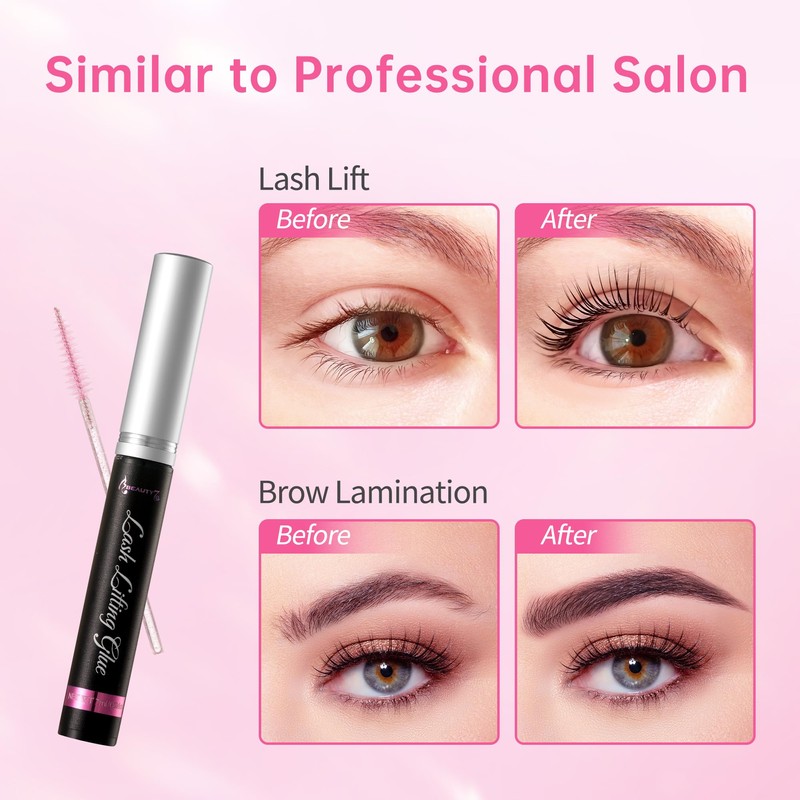 Wimpernverlängerungs-Set, 2-in-1, professionell, semi-permanent, für Wimpern und Augenbrauen, Lash Lift