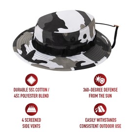 Rothco Camo Boonie Hat Bucket Hat Military Hat