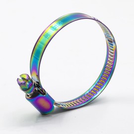 SPIRIT BEAST Hose Clamp, Stainless Steel, Baked Titanium Color, Hose Band, Universal (Φ0.8 - 1.7 inches (21 - 44 mm)