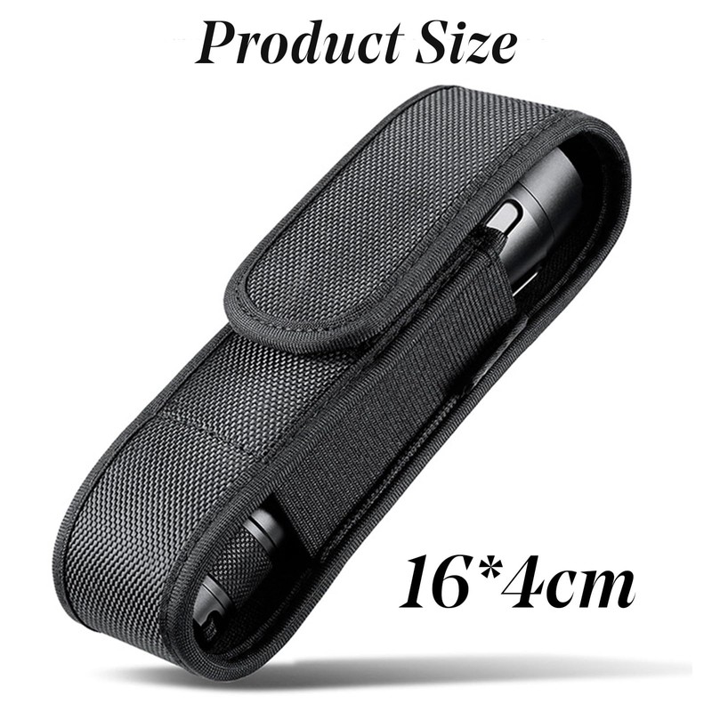 Flashlight Holster, Torch Cover Holder, Nylon Belt Torch Pouch Holder