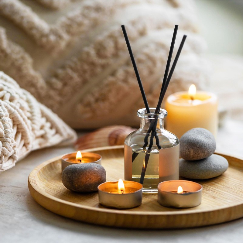 uxcell Bamboo Serving Tray, 5 x 5 Inch Round Wooden