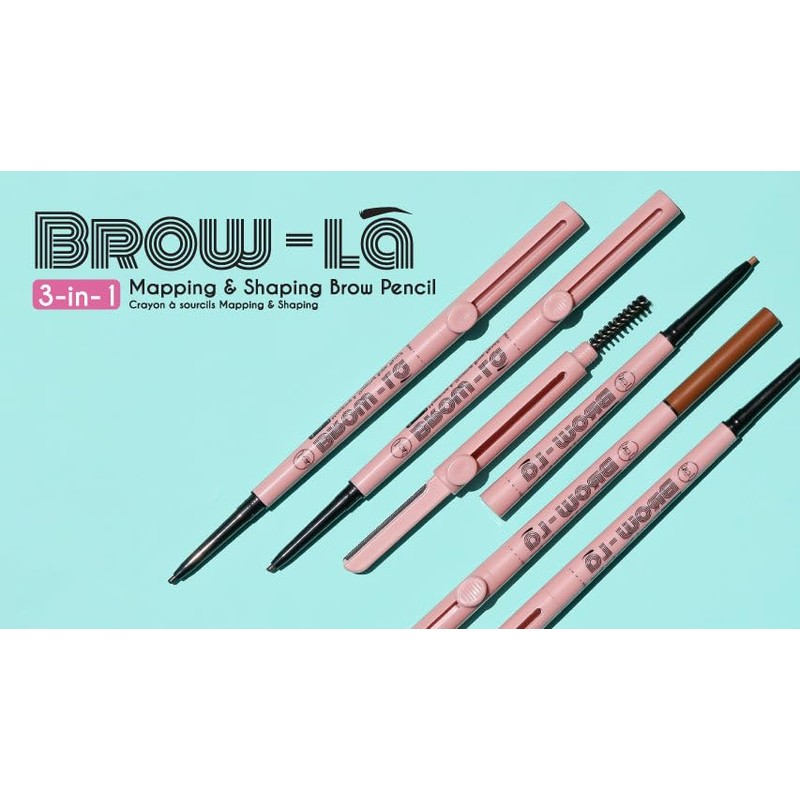 3 in 1 Mapping and Shaping Brow Pencil, Rich Brown,