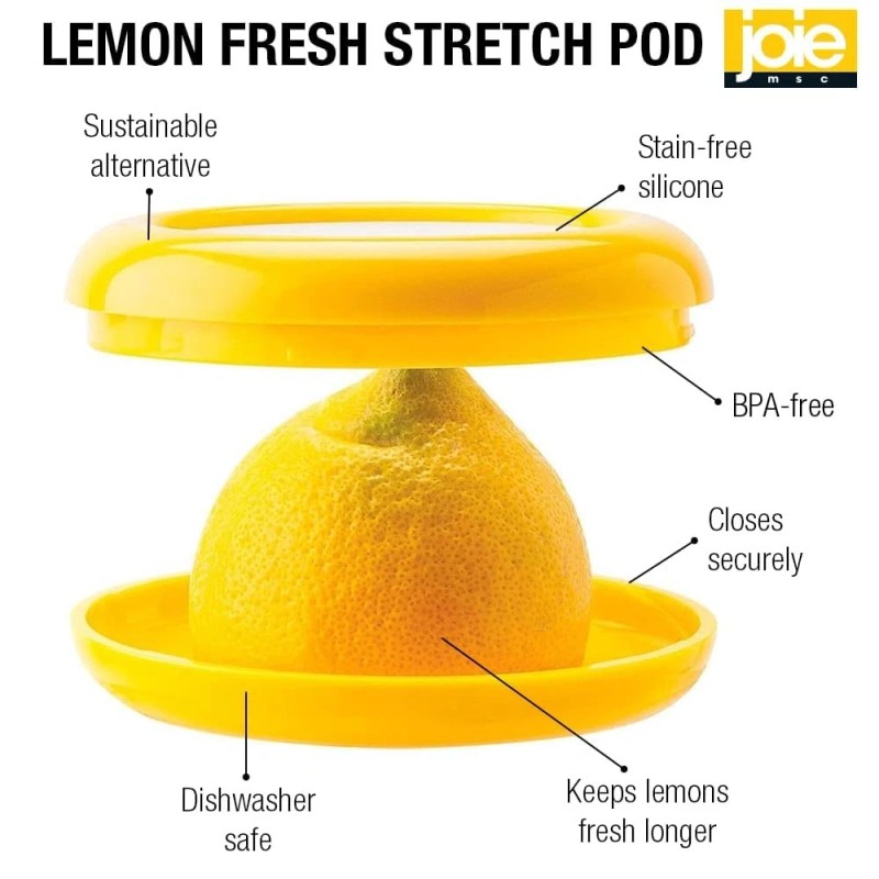 Joie Fresh Stretch Lemon Pod Food Storage Container for Cut