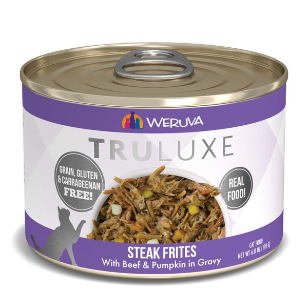 Weruva 878408003318 Steak Frites Single Canned Cat Food (24 Pack), 6 oz