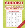 Sudoku Large Print 400 Puzzles, Solutions Included, Easy & Medium,