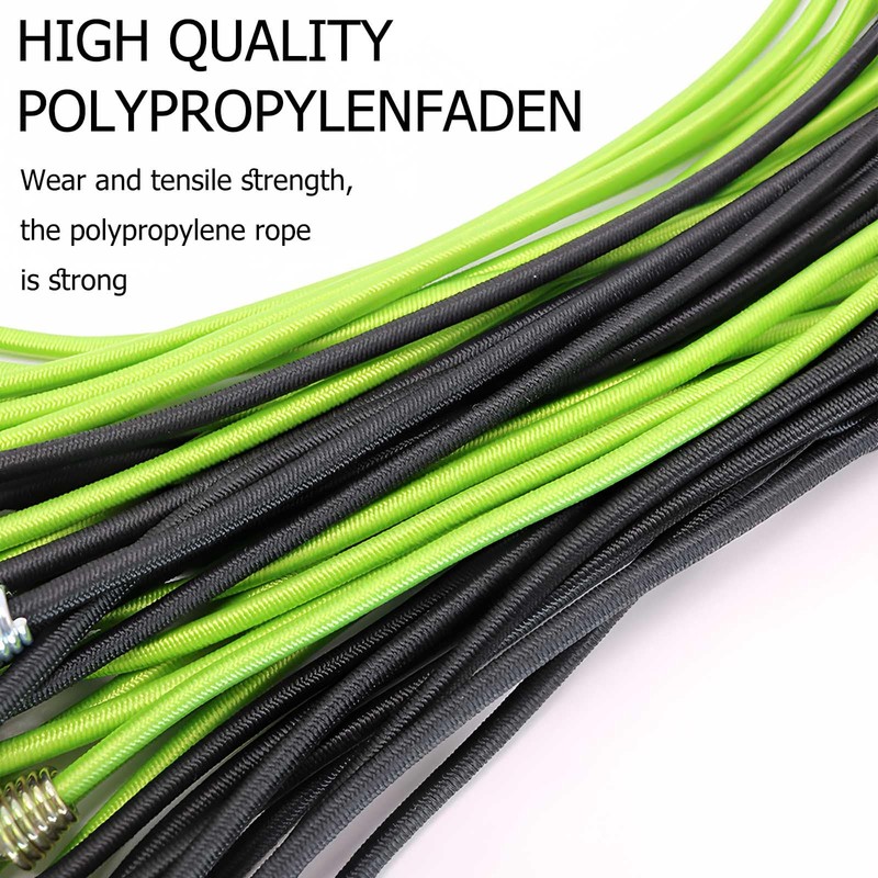 DITK-U 25 Pack Small Bungee Cords with Hooks 10 Inch
