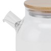 Transparent Glass Tea Pot 600ml Large Capacity Heat Resistant Water