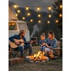 Larkvue 25FT Solar String Lights Outdoor with Remote, Waterproof Dimmable