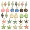 30 Pieces Hanging Jewellery Pendant Alloy, Shell Pendant, Shell Starfish
