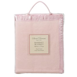 Sweet Dreams Bassinet Cotton Fleece Blanket, Pink, (BASSFLEECE)