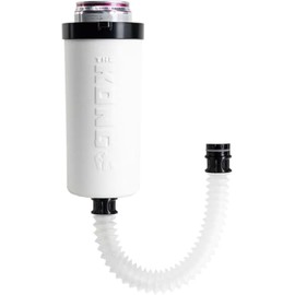 The Kong Skinny Can - Portable Coozie or Bottle Cooler/Cup With Detachable, Expandable, Hose To Funnel Your Drink (White)