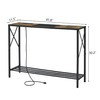 Tajsoon Console Table with Charging Station, 41.8" Entryway Table with