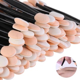 OPVYAEU 50 Pieces Double Sided Disposable Eyeshadow Applicator Eyeshadow Sponge Brush Makeup Tools Double Sided Eyeshadow Brush for Women and Girls for Applying Eyeshadow
