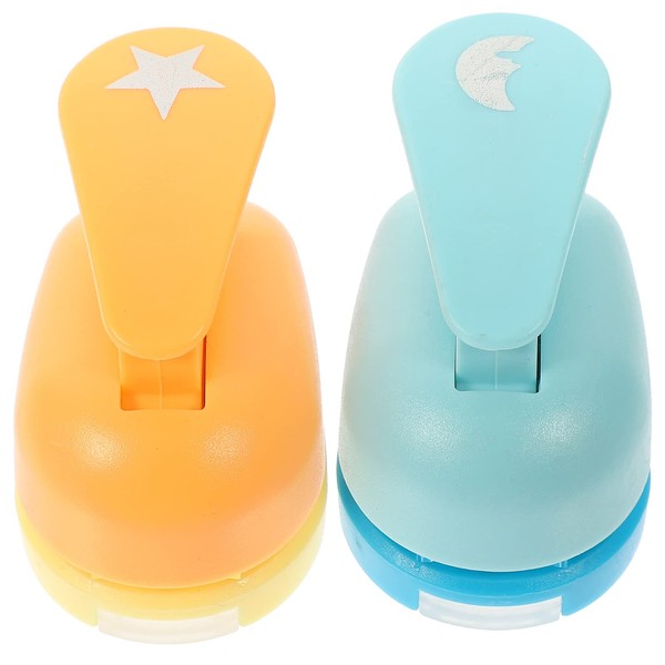 SEWACC 2 Pcs Paper Punch Punch Craft Sets Moon Star