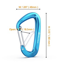 BROTREE 12KN Carabiner Clips Heavy Duty Carabiners for Hammock, Camping, Hiking, Backpack and More (2 or 4 Packs)