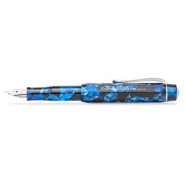 Kaweco ART SPORT Fountain Pen Pebble Blue I Exclusive Acrylic Fountain Pen for Ink Cartridges With Steel Nib Including Metal Box I Fountain Pen 12.5 cm I Nib: BB (Extra Broad)