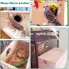 Losxuido Solid Wood Parrot Breeding Box Budgie Wooden Breeding Box