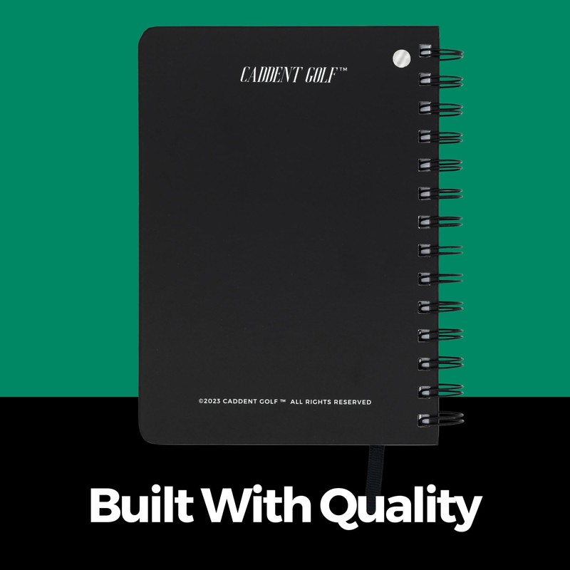 CADDENT GOLF Log Book - Wire-Bound Golf Notebook and Golf