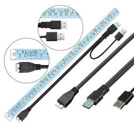 SaiTech IT 1 feet USB 3.0 Dual Power Y Shape Type A to Micro B high speed upto 5 Gbps data transfer cable for External Hard Drives(35cm - 1Feet - 0.35M)