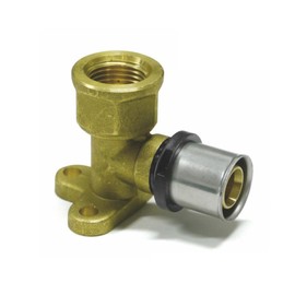 Sanpro THPRESS Press Fitting Wall Bracket - Wall Plate IG, Size 20 x 2 - Height 52 mm - Thread 3/4 Inch