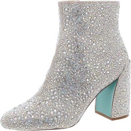 Betsey Johnson Women's Hugo Fashion Boot, Rhinestone, 6.5