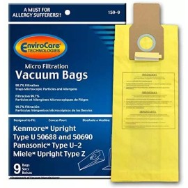 For Kenmore 50688 or 50690 Style U Vacuum Cleaner Bags - Generic - 9 pack