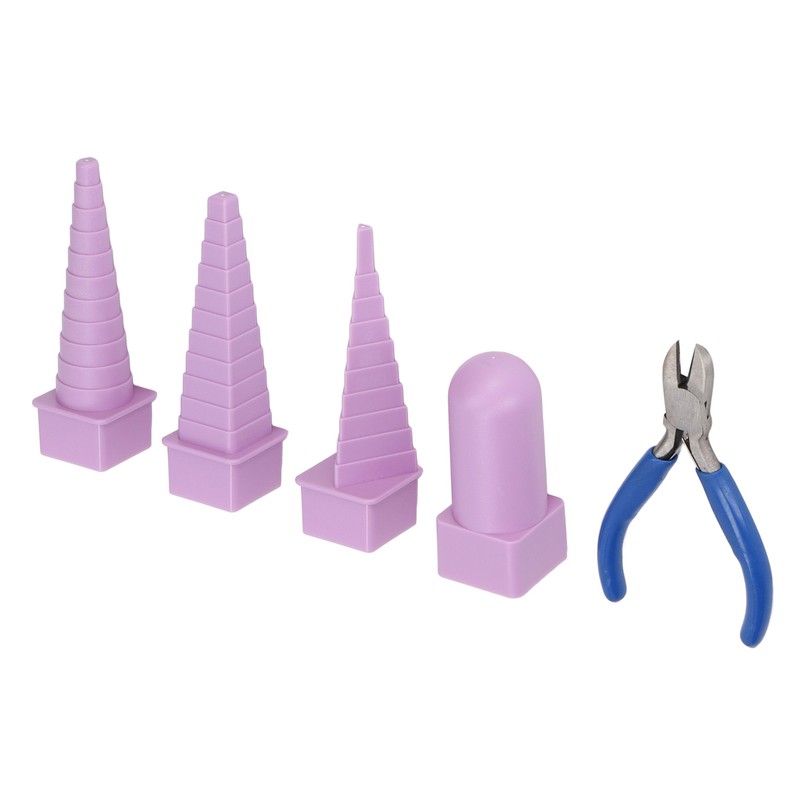 4Pcs Jewelry Mandrel Round Oval Triangle Square Jewellery Making Tool