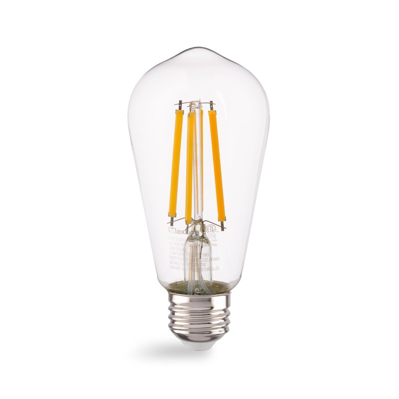 Maxlite F10ST19DLED927/JA81 10W ST19 Dimmable LED Bulb Enclosed Clear Filament,