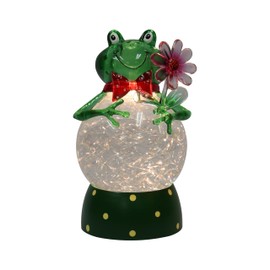 MOMENTS IN TIME Acrylic LED & Water Spinning Frog BO, Light up, 3AA Batteries not Included