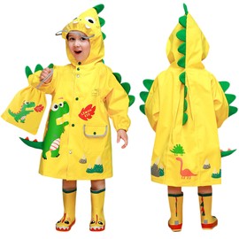 Kids Raincoat Boys Girls Toddler Rain Poncho Waterpoof Rain Jacket Children Cartoon Rainwear 4-6 Years