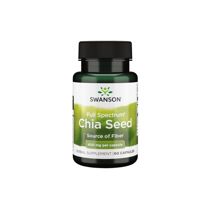 Swanson Full Spectrum Chia Seed 400 Milligrams 60 Capsules