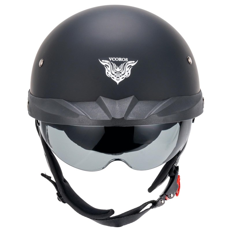VCOROS Half Helmets Motorcycle VHF04 Open Face Sun Visor Quick