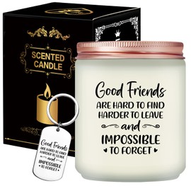 Risnoae Best Friend Gift for Women - Good Friends are Hard to Find Candles - Best Friend Christmas Gifts for Women - Birthday, Friendship Gifts for Women Friends