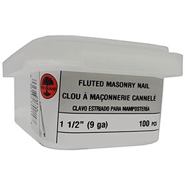 100 Pack 1-1/2" Fluted Concrete Nails