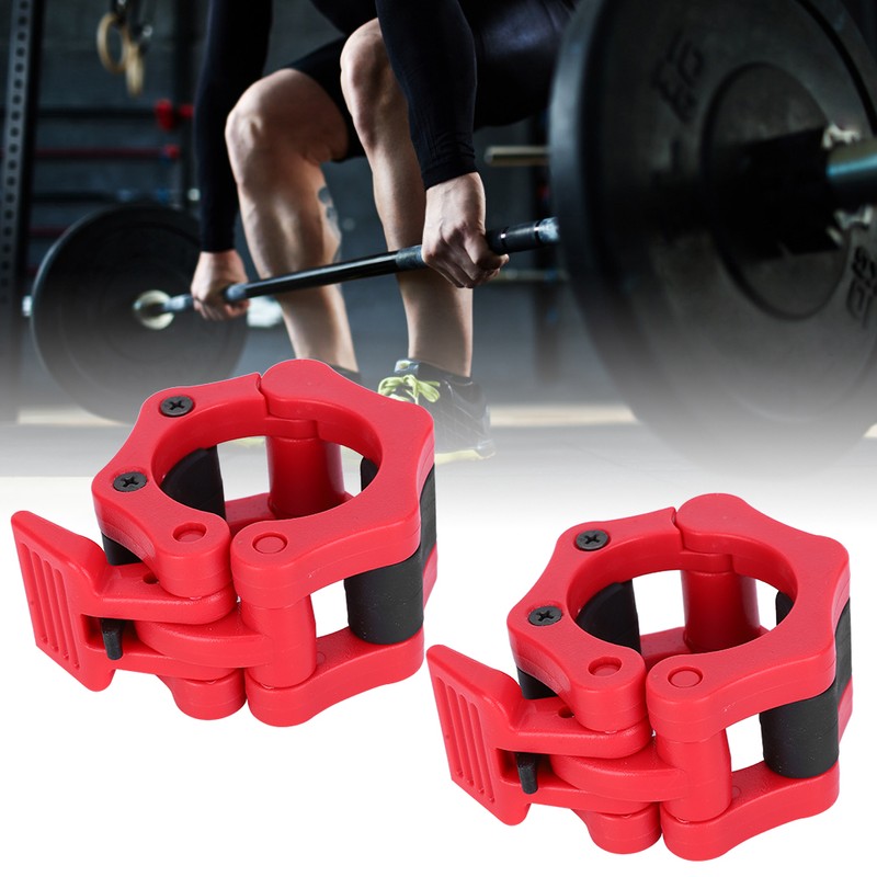 2Pcs Plastic Safe Lock Collars Clip Buckle Weightlifting Barbell Dumbbell